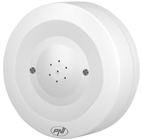 PNI SafeHouse HS527 - Detector de Sensor de inundación WiFi con Alarma Sonora de 80 dB, Altavoz Integrado para inundaciones y Gotas Compatible con la aplicación Tuya, alimentación de 3 V