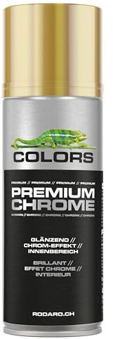 COLORS Sprühlack - 400ml Spraydose - Sprühfarbe für alle Oberflächen, Innenbereich, Tolle Deckkraft | Gold Chromeffekt Glanz