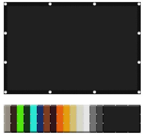 Rete Ombreggiante Impermeabile 150 x 200 cm Pes Poliestere Impermeabile Tenda da Sole Parasole con Occhielli Fascette Installazione Facile per Patio Balcone Prato, Nero