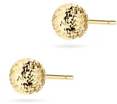 MARKO Ohrstecker aus 14K Echtgold 585 – Kugel Ohrringe Damen – Glänzender Gold Ohrschmuck in Größen von 3mm bis 8mm – Zeitloser Schmuck für Frauen & Mädchen