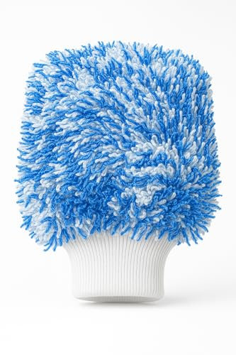 Kemes Guanto per lavaggio auto in microfibra di alta qualità, per la cura professionale dell'auto estremamente assorbente, in microfibra antigraffio e delicata, in microfibra ultra morbida