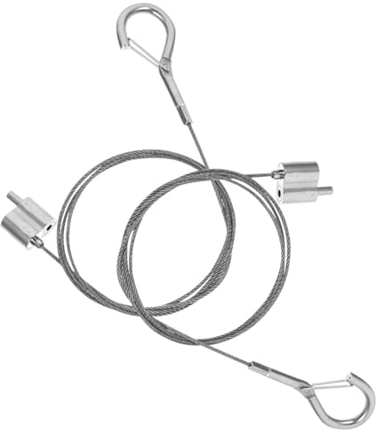 NUOBESTY 2Pcs Stainless Steel Picture Hanging Wires with Hooks Durable Photo Frame Wire Ropes for Home Art Galleries and More