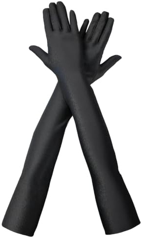 GXGM Lange Handschuhe Damen Abendhandschuhe für Hochzeiten, Maskenpartys, Karneval,20er jahre kostüm damen