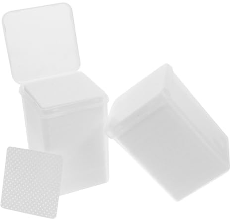 SOLUSTRE Pads Sanfte Reinigung und Pflege der Nägel aus Baumwolle 2 Boxen 400 Stück Nagellackentferner in Weiß für Maniküre und Salon Einsatz