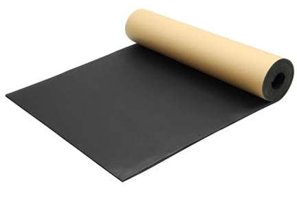Insonorisé Heat Pad 1 rouleau tapis insonorisant pour voiture, 300 x 50 cm, mousse acoustique autocollante noir isolation thermique d'intérieur véhicule Tapis Isolant Phonique(20mm)