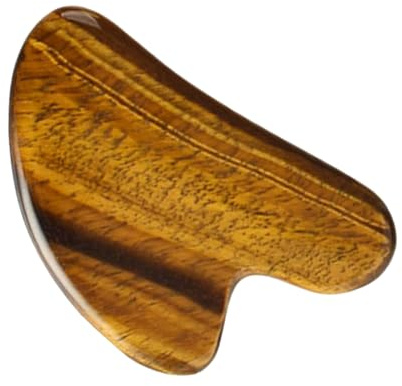 ERINGOGO Tigerauge Gua Sha Massage Board aus Langlebigem Material Praktisches Körper scraping tool für Gesicht und Nacken Fördert Durchblutung und Leichtes Braunes Massagegerät für