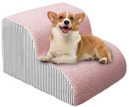 baabeash Treppe für kleine Hunde – Hochbett für Katzen und Hunde, Treppensteigen, Fahrzeugrampe, Welpen-Couch, Leiter für Sofa, Stühle, SUV, Innen- und Außenbereich, Wohnzimmer, Schlafzimmer, Zuhause