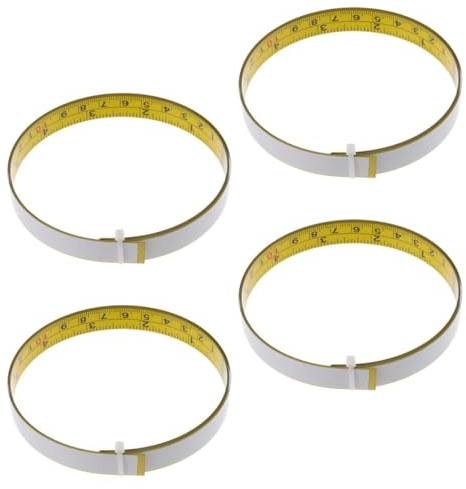 FOYTOKI 4pcs Self-Adhesive Measuring Tape with Steel Backing, 1m Imperial Metric Ruler Sticker, Adhesive Backed Tape Measure for Woodworking, Drafting, and Workbench Use