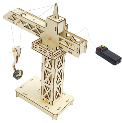 LIXSAZSE Kit de Construction de Grue à Tour à Monter soi-même, idéal pour Les Enfants (garçons et Filles). Ce modèle éducatif STEM développe Leurs compétences Pratiques et Leur Imagination. Un Cadeau