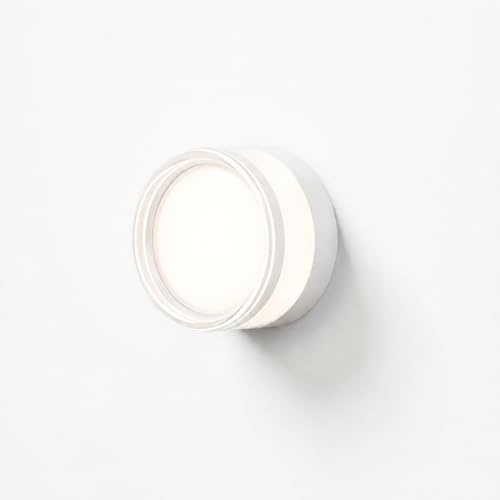 MARSI Applique LED da Esterno Rotonda IP65, Lampada da Parete e Soffitto Moderna, 9W, 3 Temperature di Colore 2800K/4000K/6000K, Ø140mm, per Ingresso, Terrazzo, Corridoio, Hotel/bianco