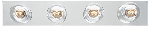 Westinghouse 6641100 Four-Light Bath Bar, Chrome