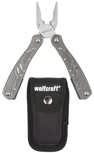 Wolfcraft Multitool 13-in-1 4080000 – Multifunktionswerkzeug mit 13 klappbaren Werkzeugen wie Messer, Zange & Säge – Allrounder für den Garten, für DIY, beim Camping uvm.