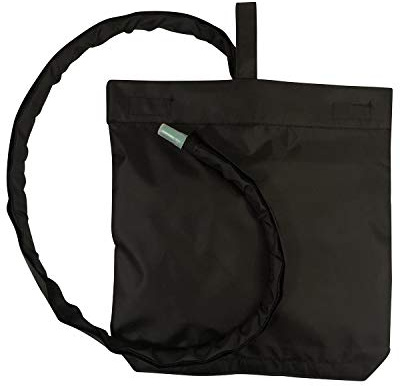 Inspired Comforts Urine Catheter Bag Cover with Snap on Pipe Cover & Hanging Strap | Easy Access | Secure & Discreet | Men & Women | 2000ml | Black