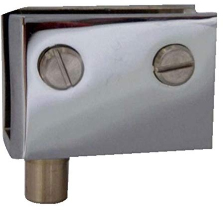 Pivot porte verre - Hauteur : 27 mm - Largeur : 40 mm - Pour verre d'épaisseur : 6 à 8 mm - ITAR