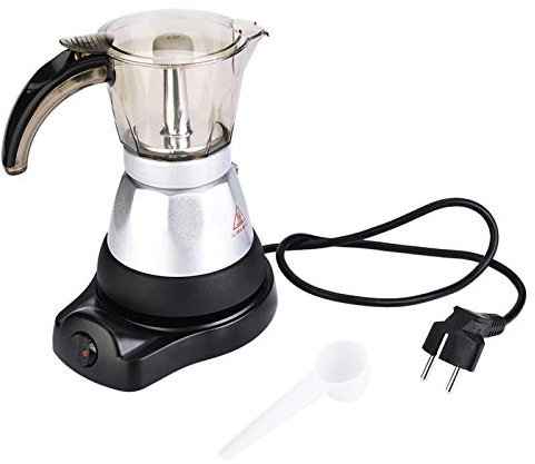 Caffettiera elettrica da 220 V di grande capacità, pentole con guarnizione cubana italiana Caffettiera per caffè espresso classica Caffettiera a percolatore per tè e caffè(150ML)