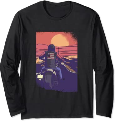Chopper Motorbike Riding Long Sleeve T-Shirt