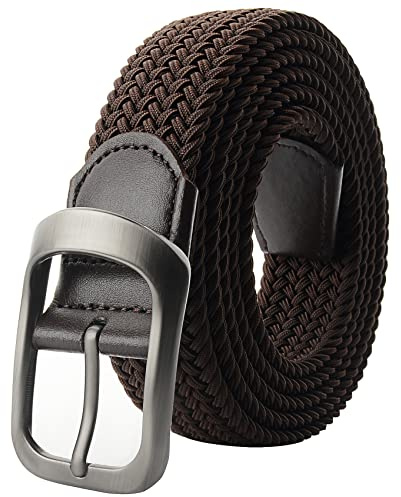 Drizzte Gürtel Herren Übergröße 110-180cm Männer Arbeits Elastischer Stretchgürtel Stoffgürtel Schwarz