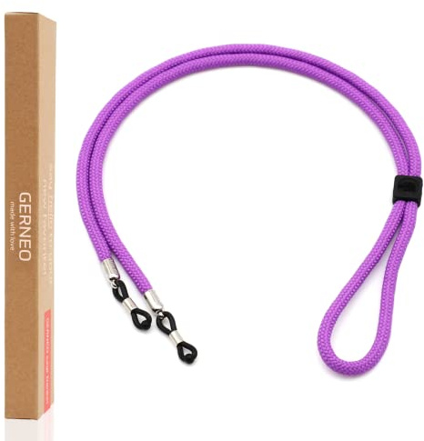 GERNEO® – L'originale – Firenze – fascia per occhiali da sole e occhiali da lettura con supporti in argento – diversi colori – regolabile con cavo e logo, lavanda, Taglia unica