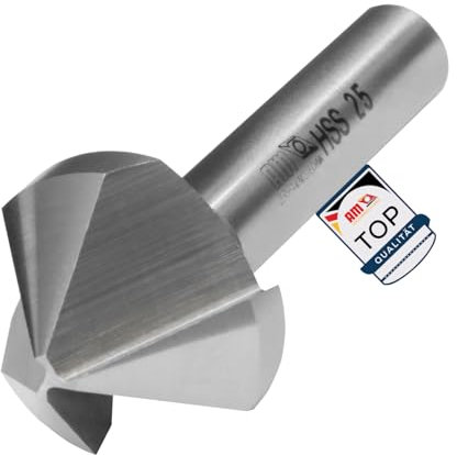 AM-Zerspanungstechnik Svasatore in metallo, 25 x 90°, svasatore conico HSS, 90°, 25 mm