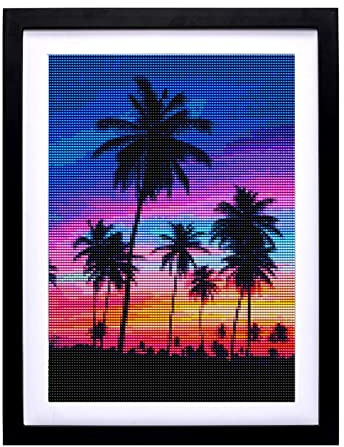 Reofrey Diamond Painting Bilderrahmen, Diamant Painting Rahmen Diamant Gemälde Rahmen Magnetischer Rahmen 30 x 40 cm Familienfotos Oder Drucke Anzeigen (1 Pack, Schwarz)
