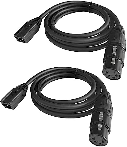 Headset Cable 5ft, 4Pin XLR Connector for ClearCom 300-X4/CC-110/CC-220 | XLR Connector Microphone Headphone Wire for Clear-Com CC-300 CC-400-X4 Headsets, 4 Pin XLR Adapter Headphone Cord(2 Pack)