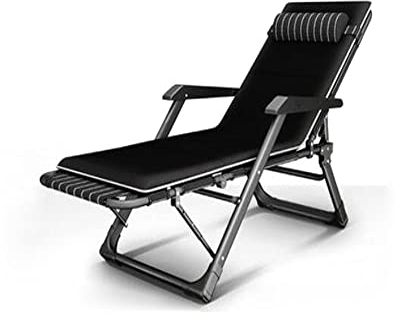 BUJOG Sonnenliege, Terrasse, klappbar, für Strand, Garten, Camping, Angeln, Liegestuhl, verstellbar, abnehmbare Kopfstütze, Liegestuhl für Pool/Außenbereich, Tragkraft: 200 kg