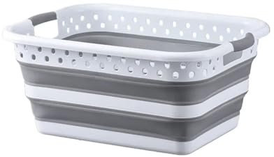 König Design Wäschekorb faltbar - 24 Liter & Universelle Nutzung I Zusammenklappbarer faltbarer Wäschekorb faltbare Wäschekörbe I Laundry Baskets Wäschewanne - Mehrzweck-Wäschebehälter