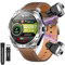 Smartwatch Herren, mit Bluetooth Kopfhörer Double Strap,IP68 wasserdichte Outdoor Sportuhr Fitness Tracker,Schrittzähler Herzfrequenz/Schlafüberwachung/Blutdruckmessung Smartwatches für Android iOS