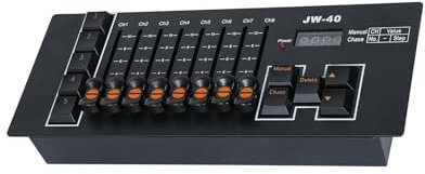ZonQoonz D-MX Controller 40 CH D-MX 512 DJ Controller con batteria integrata, D-MX mixer per illuminazione palcoscenico, DJ, Moving Heads, bar, discoteche, Live Shows, feste