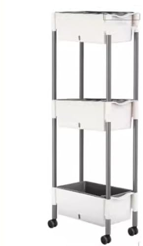 NUBAGG Fioriera Verticale Rotolante Aiuola Rialzata Bianca Fioriera Autoportante A 3 Livelli Con Ruote, Letto Da Giardino Sopraelevato For Interni Ed Esterni For Coltivare I Tuoi Fiori Di Ortaggi