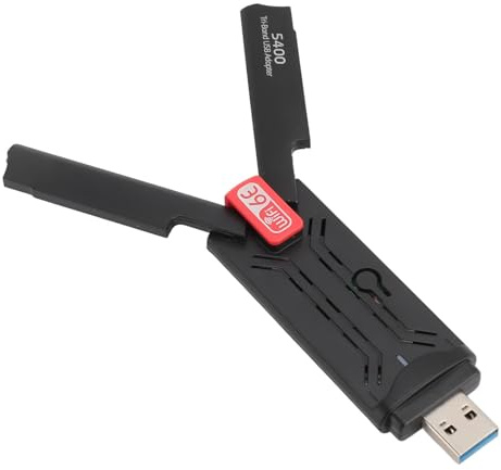 Adaptador WiFi USB para PC, Mini Adaptador de Red Inalámbrico USB 3.0 con Tri Banda 574Mbps/2.4G, 2402Mbps/5G, 2402Mbps, para PC Portátil de Escritorio 10, 11