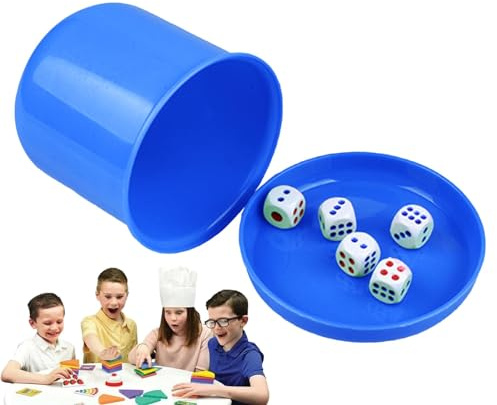 Würfelbecher Set,Würfelbecher Set,Lustige Würfelbecher Set,Familienwürfelbecher Set,Würfelbecher mit 5 Würfel,Würfelshaker für Barparty,Familienwürfelspiele