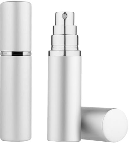 FMYODWU Vaporisateur de parfum vide 2 pièces, 5ml Vaporisateur de parfum rechargeable, Bouteille de voyage, Atomiseur en verre, Convient pour les voyages, les femmes et les hommes