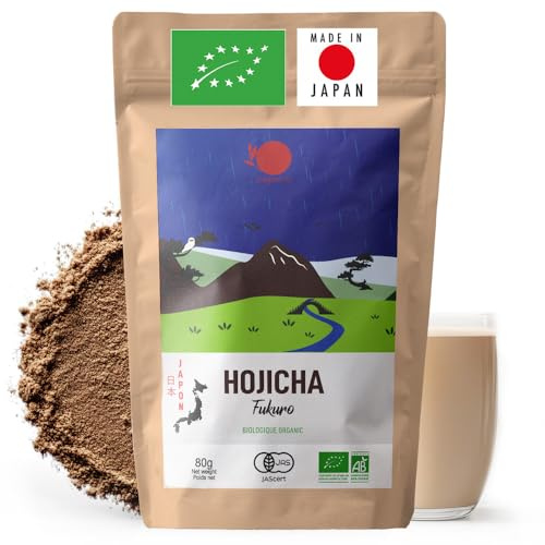 ORIGEENS Tè Hojicha Giapponese Dark Roasted 80g Bio in polvere