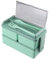 Volumoon Boîte à lunch de 1400 ml avec 3 compartiments, Bento Lunch Box, Boîte à bento à 2 couches avec fourchette,cuillère, Boîte à déjeuner Bento pour Pique-Nique, Travail, Boîte à Lunch Micro Ondes
