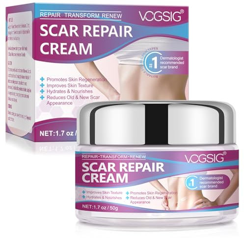 50g Advanced Scar Gel Cream, Scar Repair Cream, Scar Removal,Scar Treatment, Scar Removal Cream for C-Section, Stretch Marks, Acne, Effective for Both Old and New Scars