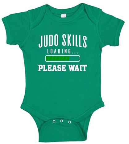 The Shirt Den Judo Skills Loading Baby Bodysuit One Piece 6 mo Kelly Green