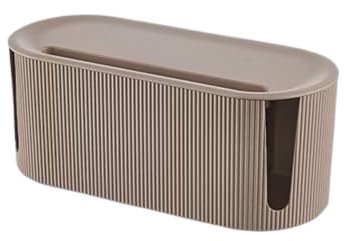White no-rdic Cable Management Box Brown Wire Organizer Box ABS Dustproof Cable Tidy Box Wire Storage Extension
