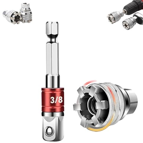 UCK-KIT Multi-Function Universal Socket Wrench Tool - Universal Maintenance Tool, 2025 New 10-19Mm Adjustable Socket Set for 3/8 Drive Ratchet Torque Wrench&Power Drill,1PCS