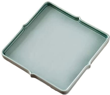 ABNNHK Plateau de Service en céramique Exquis, Plateau de Service de Table pour la Maison, Plateau de Service à thé Simple et Pratique, Plateau décoratif carré, platea
