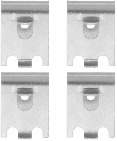 IWOWHERO 4pcs Stainless Steel Refrigerator Shelf Clips Hooks, Adjustable Fridge Partition Bracket Supports for Freezer and Fridge Door Frame, Sturdy Shelf Hardware Accessories for Kitchen