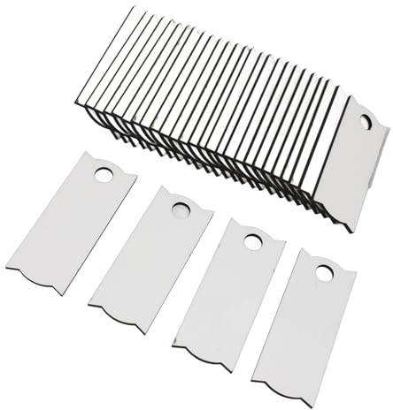 EIMSOAH 30 Placas Rectangulares de Sublimación Premium para Vasos de 40 Oz, Etiquetas en Blanco de MDF de Alta Absorción de Tinta para Regalos, Tamaño de 8,1 X 3,3 Cm para Decoraciones únicas
