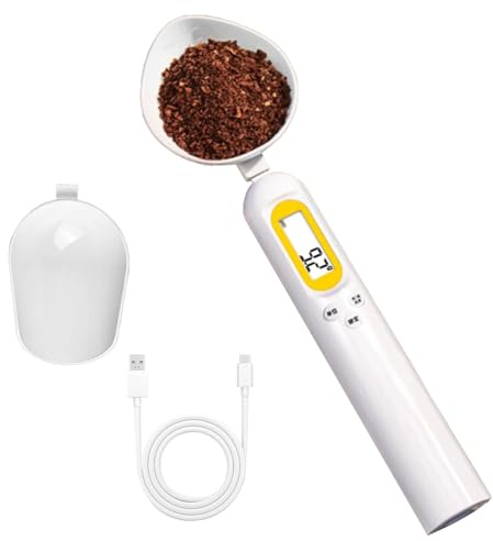 Nexusectar Bilancia a Cucchiaino,Display LCD Ricaricabile 0,1-500g Da Cucina - Cucchiai Misuratori Ad Alta Precisione Per Grammi,Per Cottura Cucina Alimenti Formula Condimenti Polvere Casa Campeggio