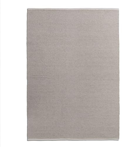 Steffensmeier Handweb Teppich Amsterdam | Wolle, Grau, handgewebt, Größe: 200x300 cm Wohnzimmer und Schlafzimmer