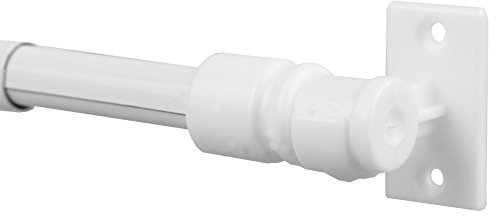 Bestgoodies Cafehausstange Gardinenzubehör ausziehbare Scheibenstange Gardinenstange, Schlichte Fensterdekoration in vielen verschiedenen Ausführungen verfügbar (weiß - reinweiß; 85-135 cm)
