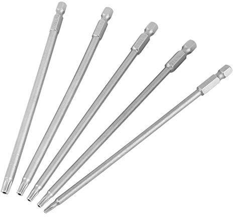Torx Bitsatz Lang, 15PcsT10-T30 Magnetische Stern Torx Schraubendreher Bits, Torx 150 mm 1/4 Sechskantschaft Magnetische Sicherheits Stern Torx Bohrkopf-Schraubendreher BST Bits