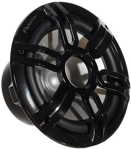 PIONEER TS-ME100WS Marinetauglicher Subwoofer (900 W), 25 cm / 10 Zoll, Schutzart IPX7, IMPP Membran für optimalen Bass, Einbautiefe 126 mm, Gitter in Schwarz und Weiss