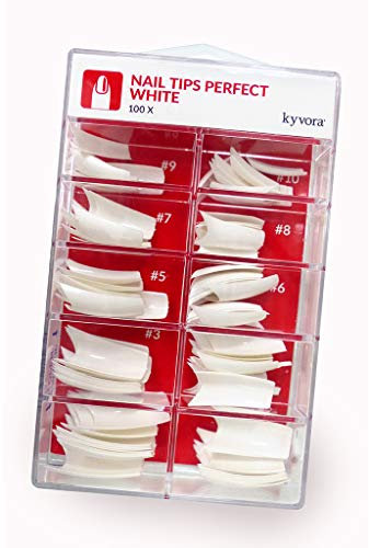 100 Pièces Faux ongles, capsules qualité professionnelle, blanc, pour nail art, manucure