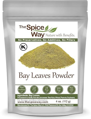 The Spice Way Bay Leaves - ground (4 oz) bay leaf powder great for cooking soups, stews and vegetables