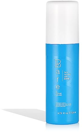 Bare by Vogue Künstliche Bräune – Selbstbräuner-Spraylösung für das Gesicht, dunkel für einen natürlichen Glanz auf Gesicht und Körper, einfache Anwendung, 125 ml